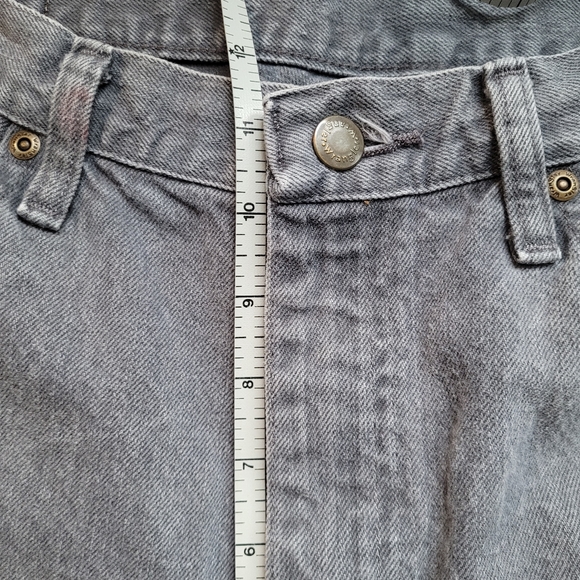 90s tapered grey wrangler jeans size 32w 32l - Picture 4 of 9